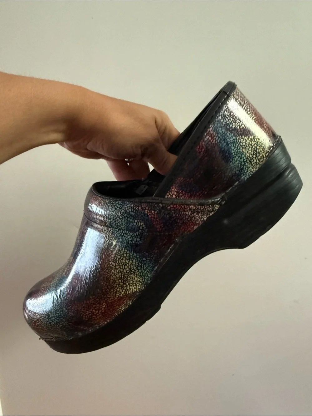 Dansko Professional Clogs Multi Mosaic Patent Leather Womens EU 37 = US 7